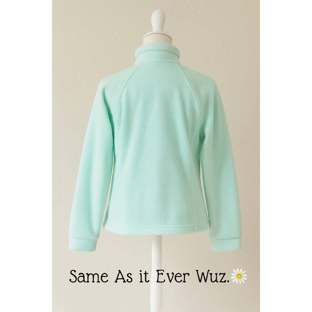 Columbia Youth XXS Mint Green Fleece Zip Jacket NWT Outdoor Hiking Winter Warm